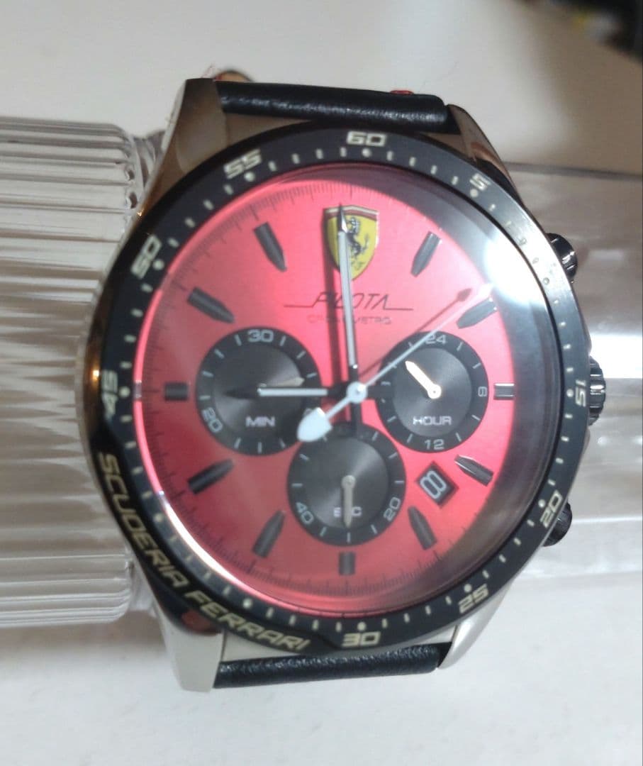 Scuderia Ferrari クロノグラフ 時計 レッド