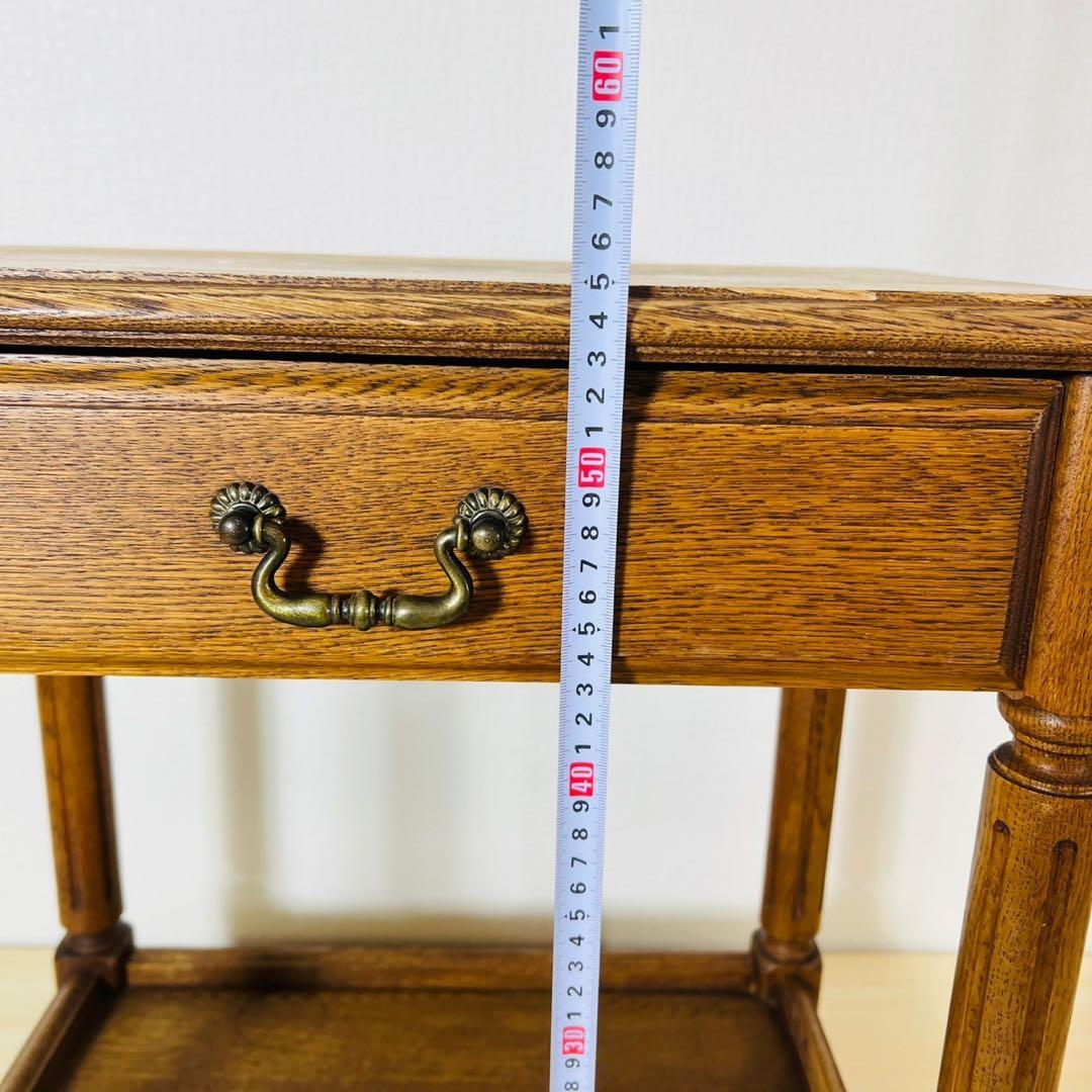 najico ナジコ サイドチェスト 電話台 花台 収納家具 引き出し オーク材