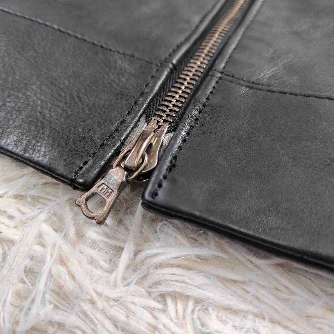 【廃盤】wjkブラックレザーシングルライダースジャケット　牛革　M