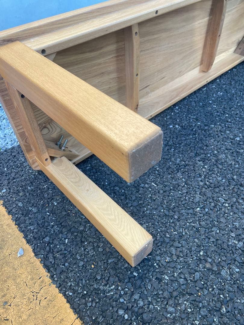 無垢オーク材ベンチ　椅子　ダイニング　テーブル