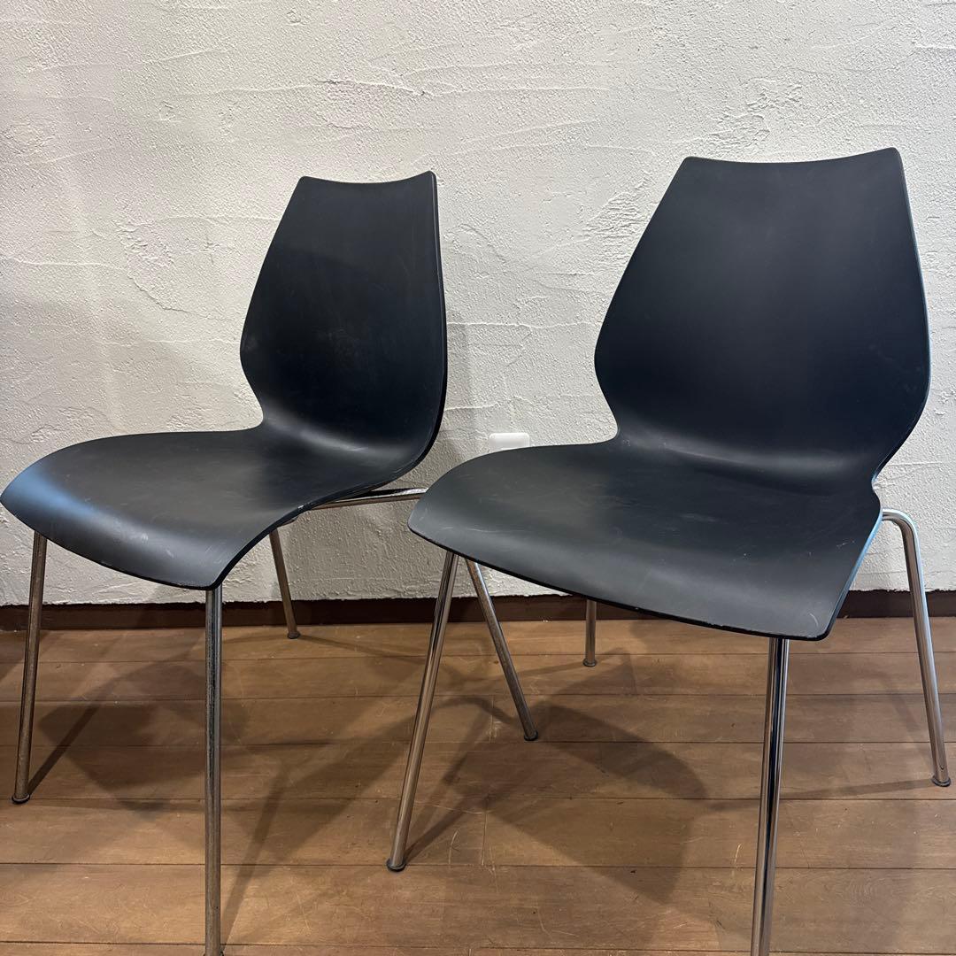 Kartell マウイチェア ブラック 2脚