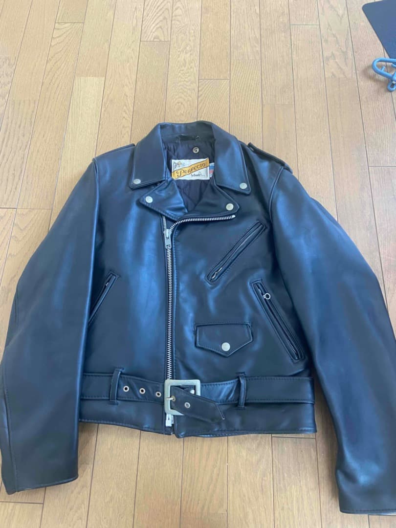 大幅値下げです！Schott Perfecto ブラックレザー ジャケット 36