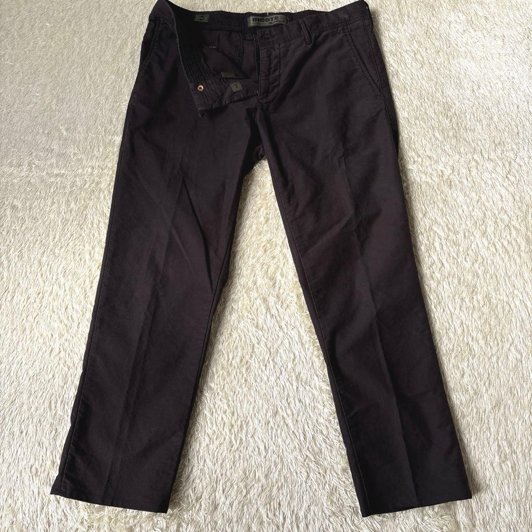 ☆名作☆INCOTEX SLACKS 100型　テーパード コットン ドレスチノ
