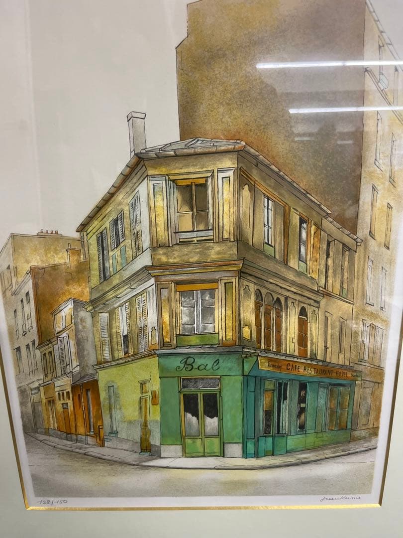 リトグラフ　ジャンケイム クエスト通り 128/150 直筆サイン