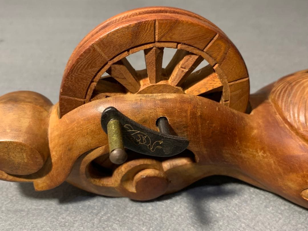 超貴重品 手作り アンチークコレクション 木製墨壺　255mm