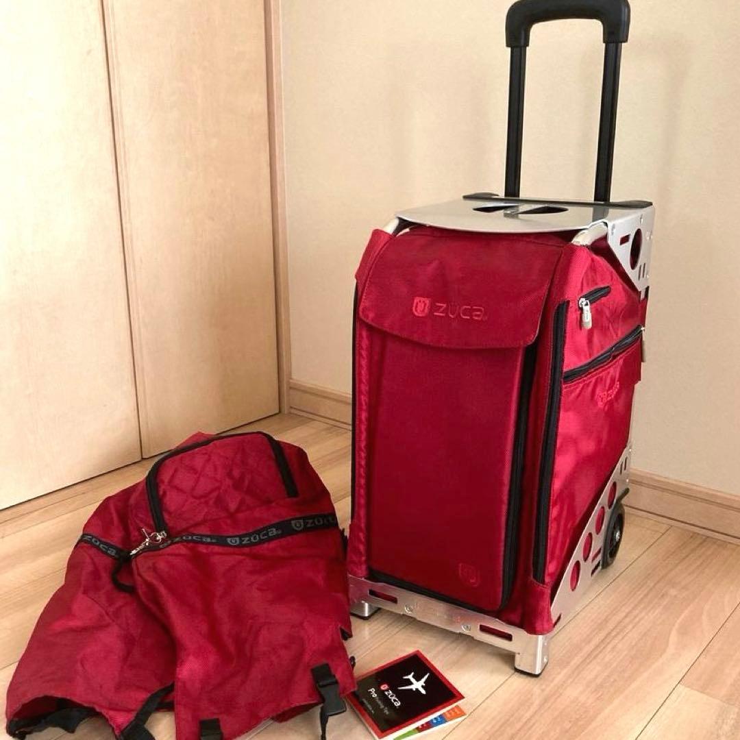 【さくらこ】ZÜCA ズーカ 座れるキャリーバッグ レッド 保護カバー付き