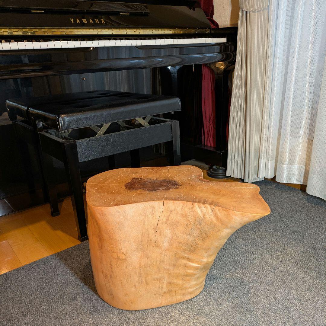 KOHQ　水目桜　天然木　切り株　椅子　スツール　高さ約34.5cm