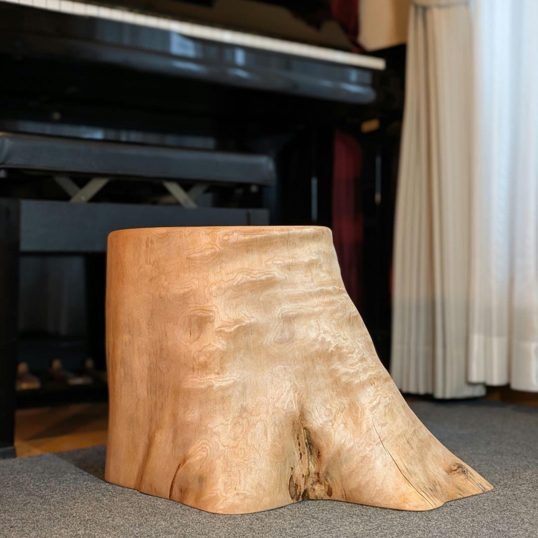 KOHQ　水目桜　天然木　切り株　椅子　スツール　高さ約34.5cm