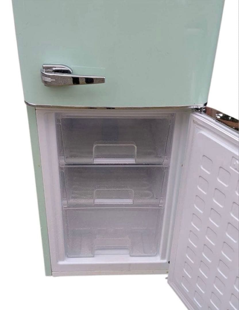 アイリスオーヤマ レトロ冷蔵庫 PRR-142D-LG ライトグリーン