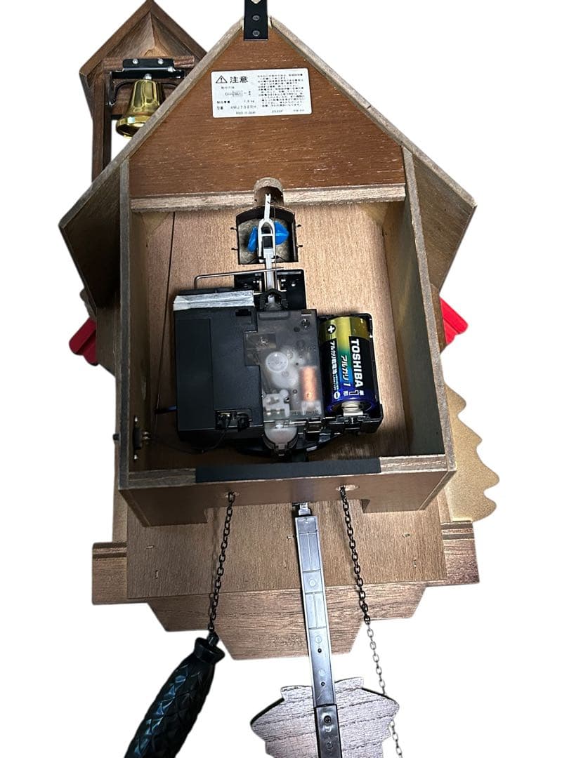 リズム　カッコーチロリアンR 4MJ732RH木枠 ふいご式 鳩時計 振り子時計