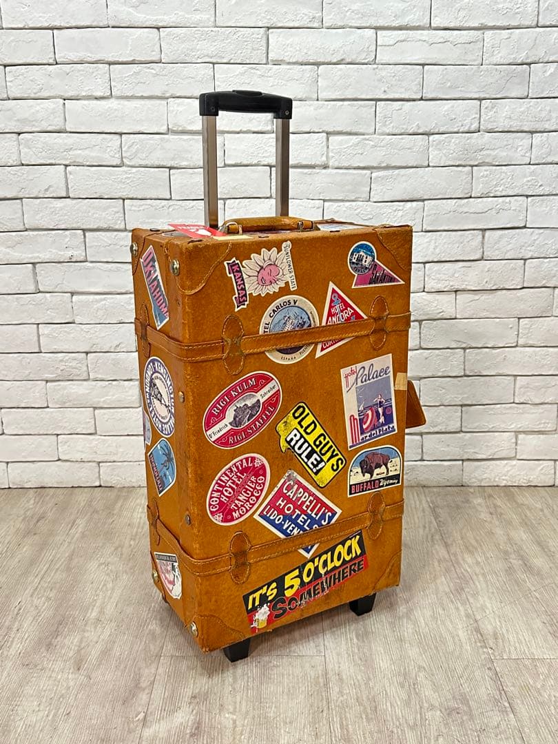 【東京都23区配送無料】スーツケース　旅行　トラベル　キャリーケース　ビンテージ