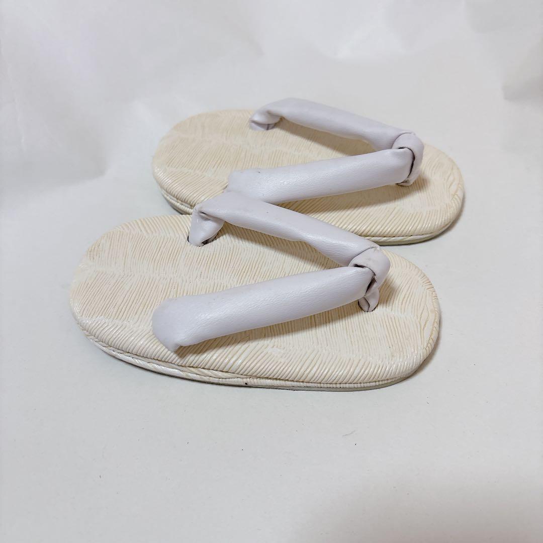 キャサリンコテージ　被布　100センチ　八重桜ベージュ×グレー　足袋・雪駄セット