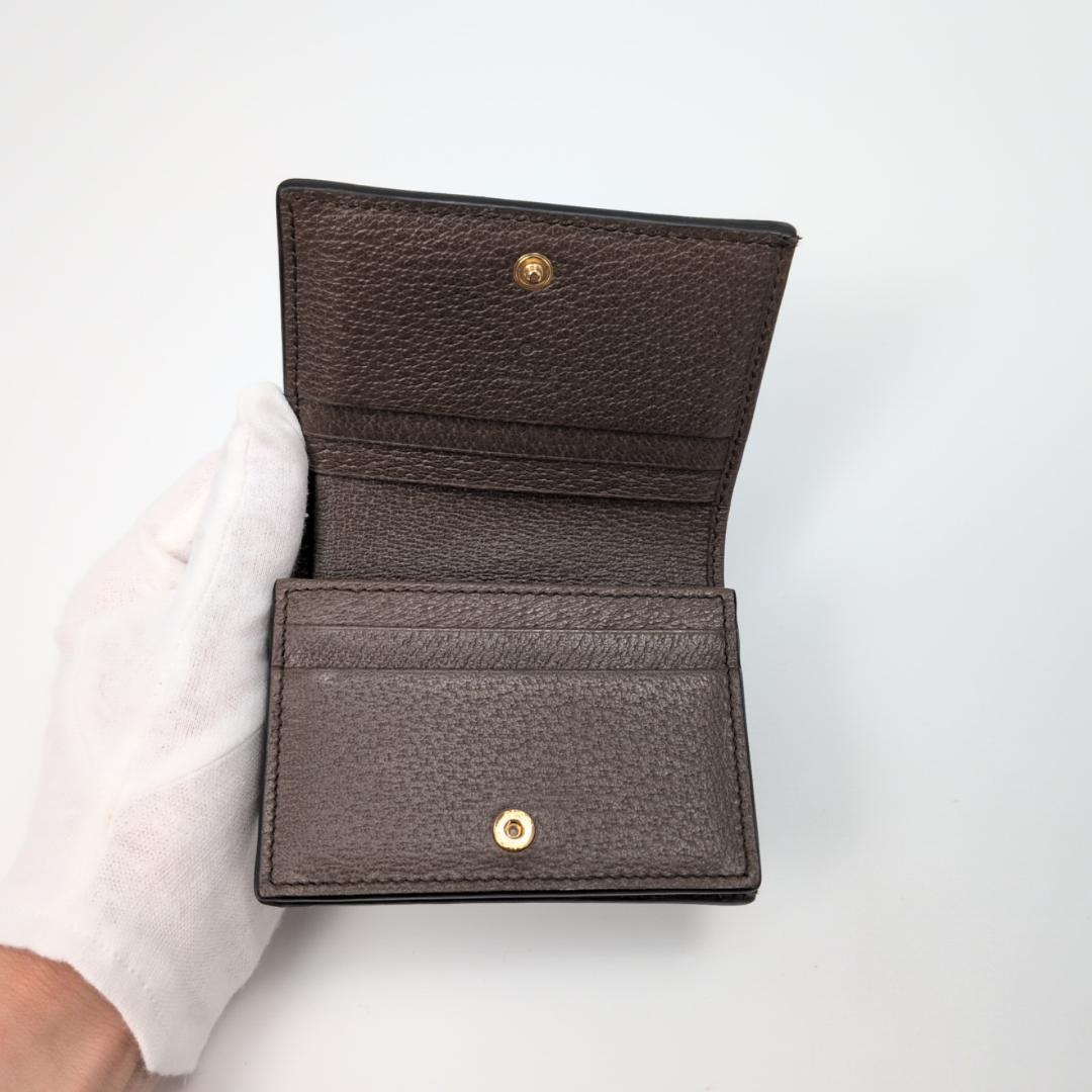 良品✨　グッチ ２つ折り財布 オフィディア PVC ブラウン 0I7