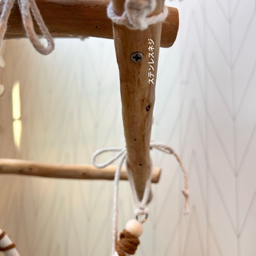 157 流木バードアスレチック 吊り下げ式バードジムバードトイ ロープパーチ