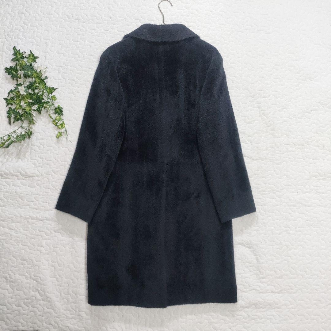 未使用品✨AquaScutum　アルパカウールシャギーコート　黒　サイズ6
