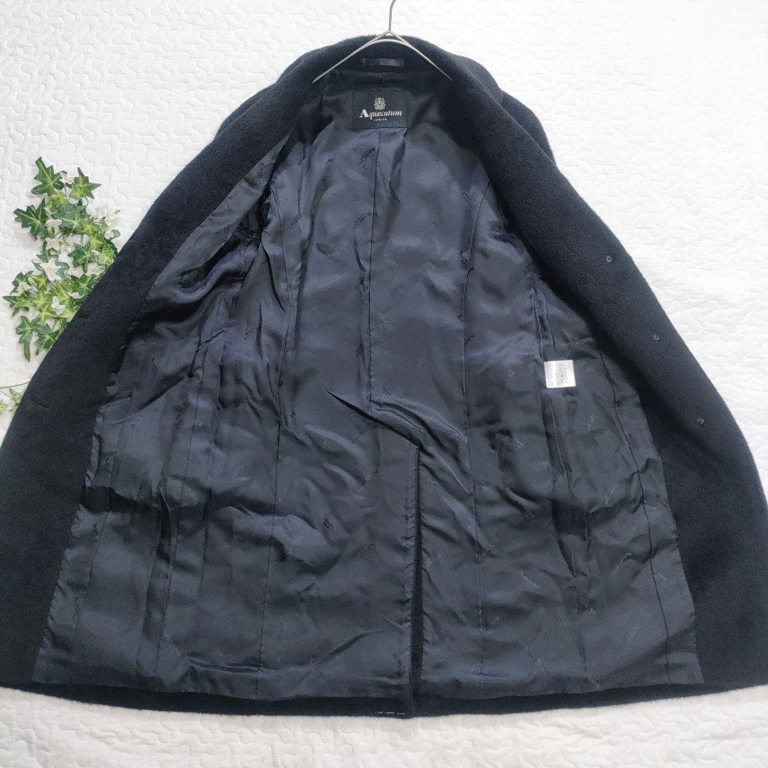 未使用品✨AquaScutum　アルパカウールシャギーコート　黒　サイズ6