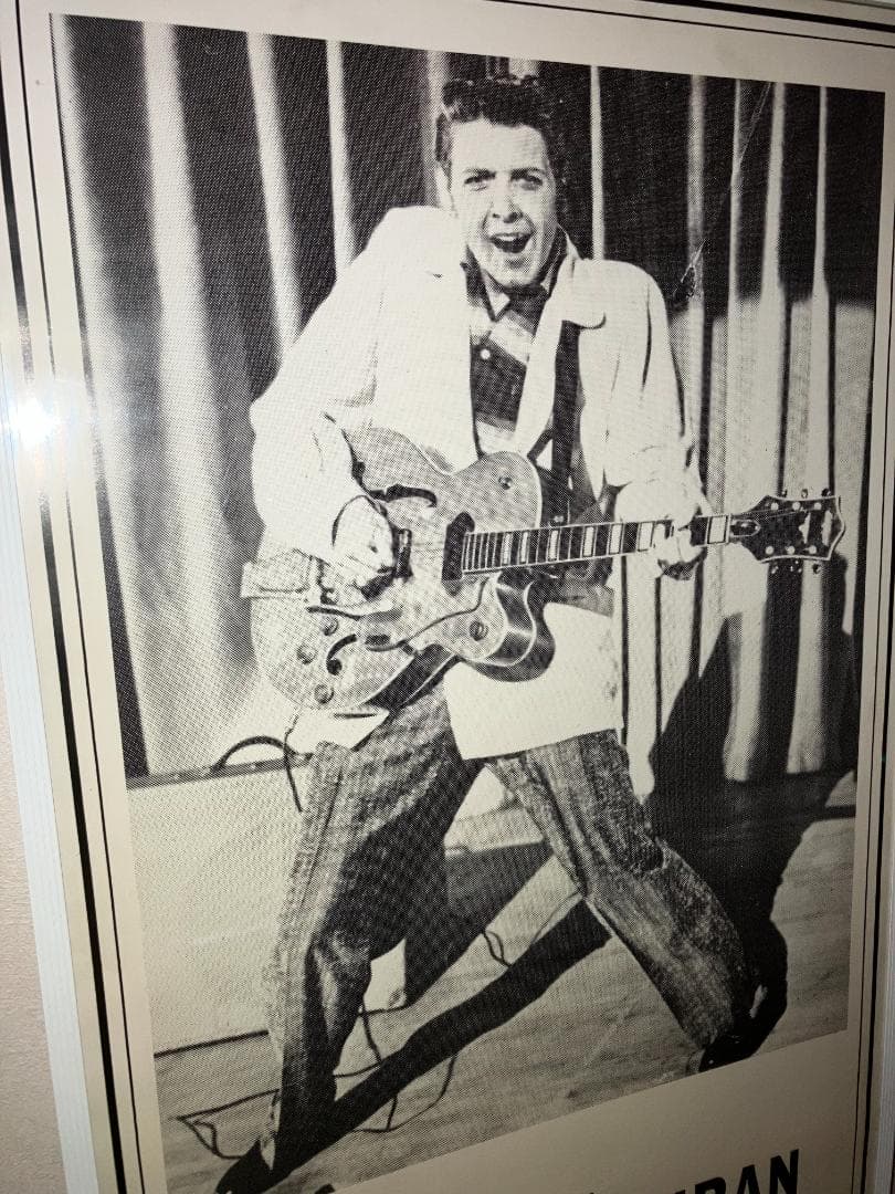 ネオヴィンテージ！エディコクラン グレッチ ブライアンセッツァー 額付 ポスター