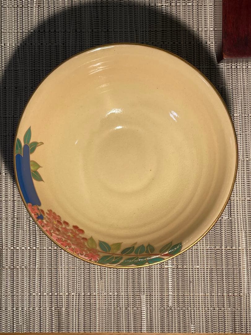 132桑野むつ子 京都 御所の花十二ヶ月【8月百日紅】抹茶椀・和陶皿 しおり付