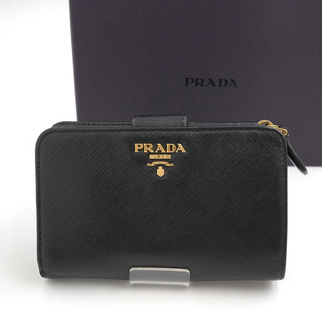 ✨未使用に近い✨　PRADA ミニ財布　サフィアーノ　アイコン　ベルト　L字