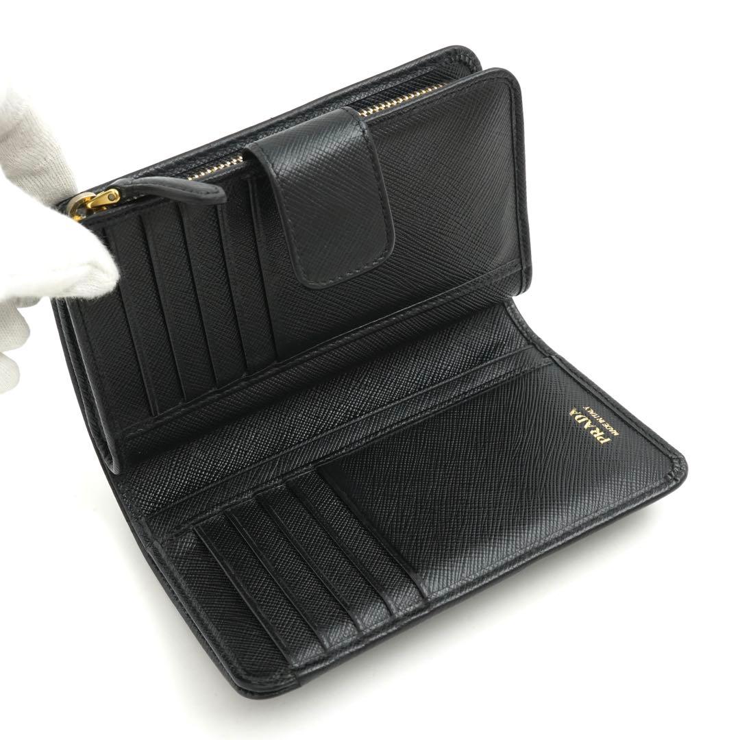 ✨未使用に近い✨　PRADA ミニ財布　サフィアーノ　アイコン　ベルト　L字