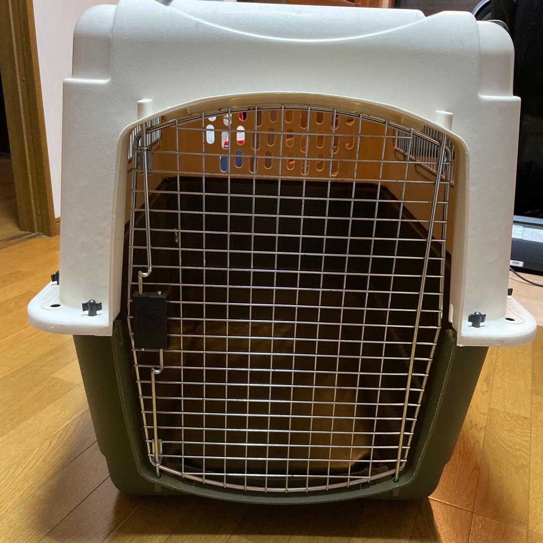 犬用プラスチックケージ ホワイト/グリーン　バリケンネルウルトラL