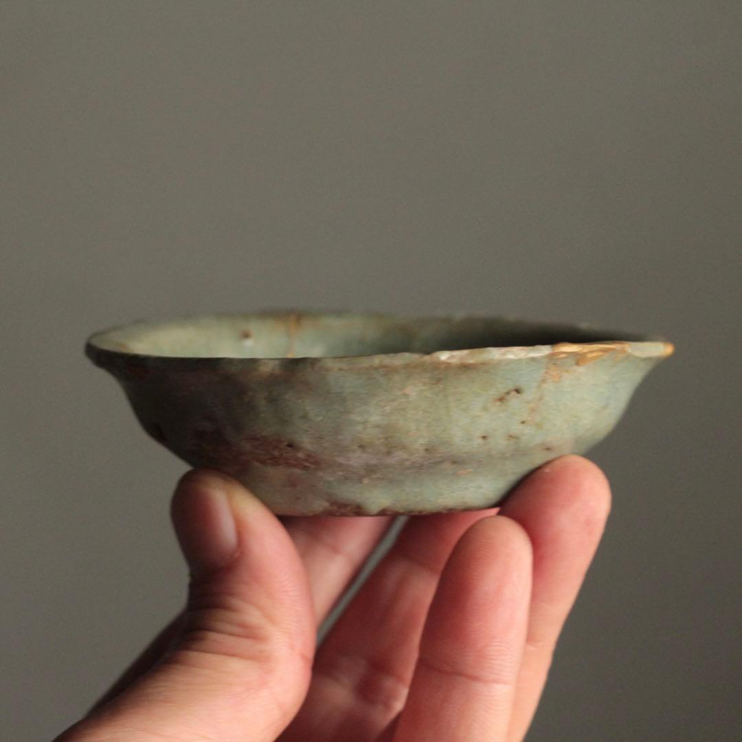 高麗青磁 輪花 平盃 小皿 朝鮮美術 古美術 古道具 アンティーク