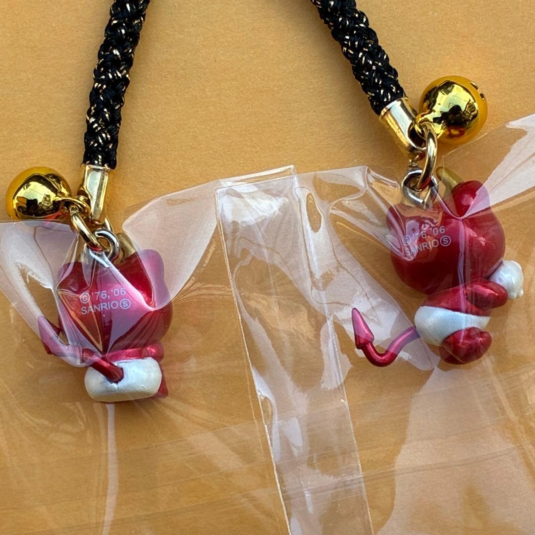 ★超激レア★ハローキティ デビルキティ 赤 5個セット ストラップ 根付 小悪魔