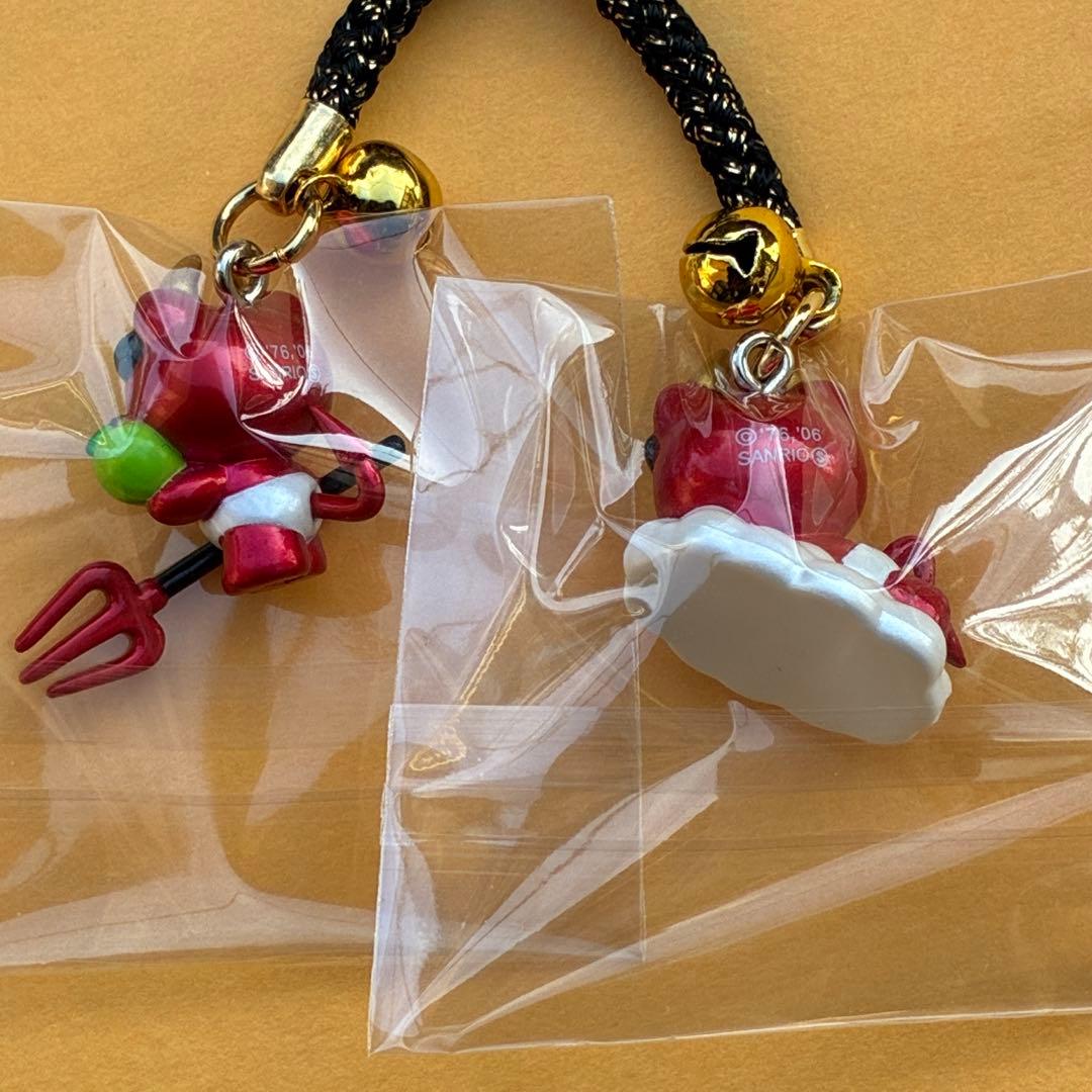 ★超激レア★ハローキティ デビルキティ 赤 5個セット ストラップ 根付 小悪魔