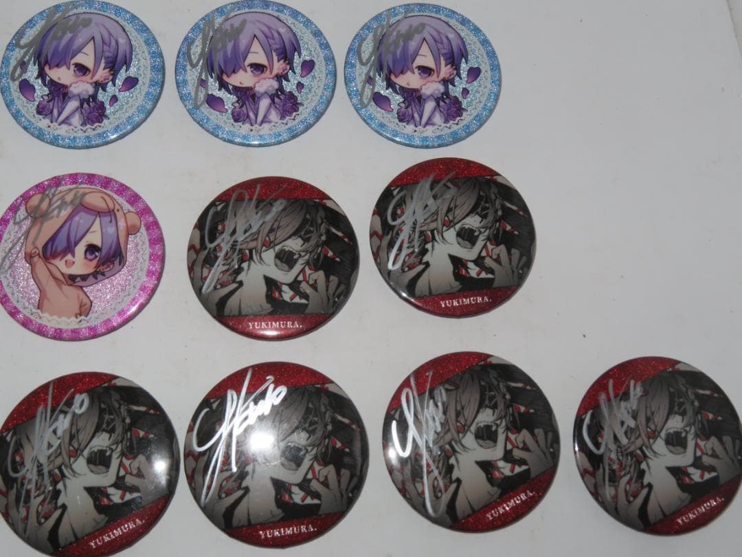 ゆきむら。　ナイトメア　缶バッジ サイン入り　32点