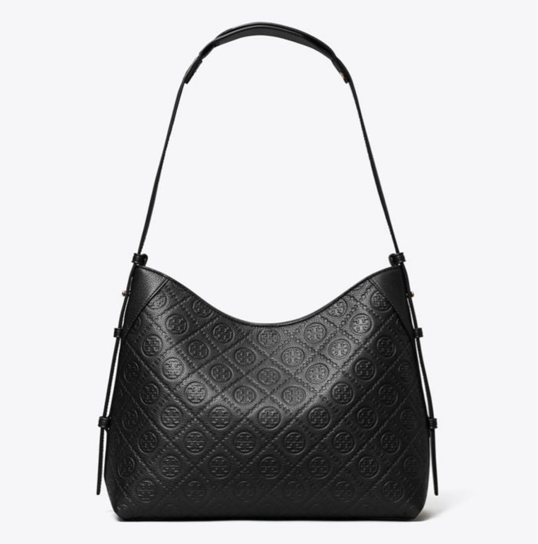 【新品】トリーバーチ　Tモノグラム ペブルド メッセンジャーバッグ