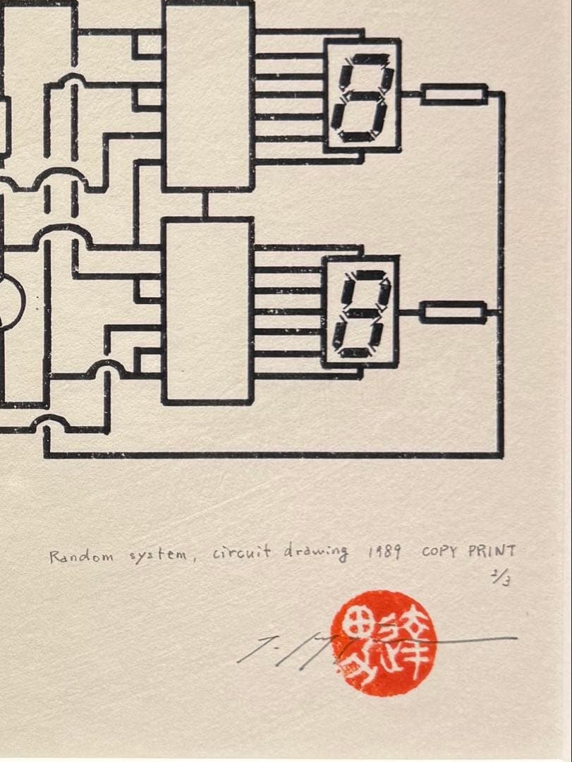 希少　宮島達男　89\" シルクスクリーンEdition限定3 印　直筆サインあり