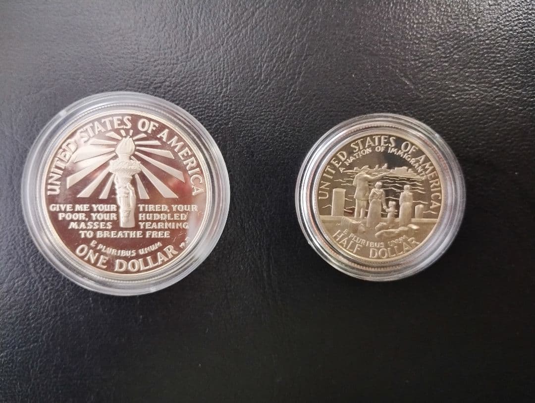 1986年 米国リバティ銀貨セット( 1ドル＆50セント)