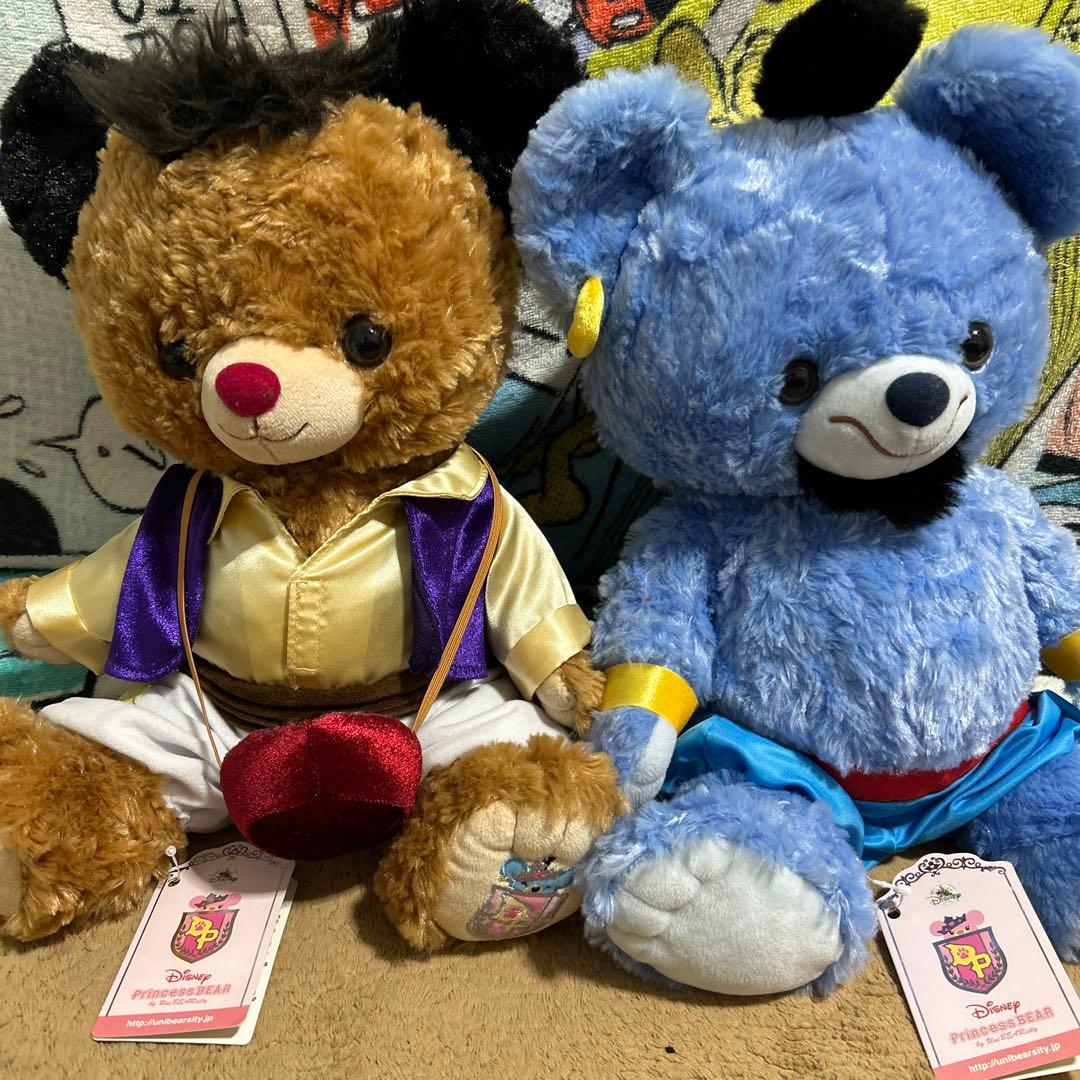 ユニベアシティ2体ぬいぐるみ　サディーク　サフル　ジーニー　アラジン
