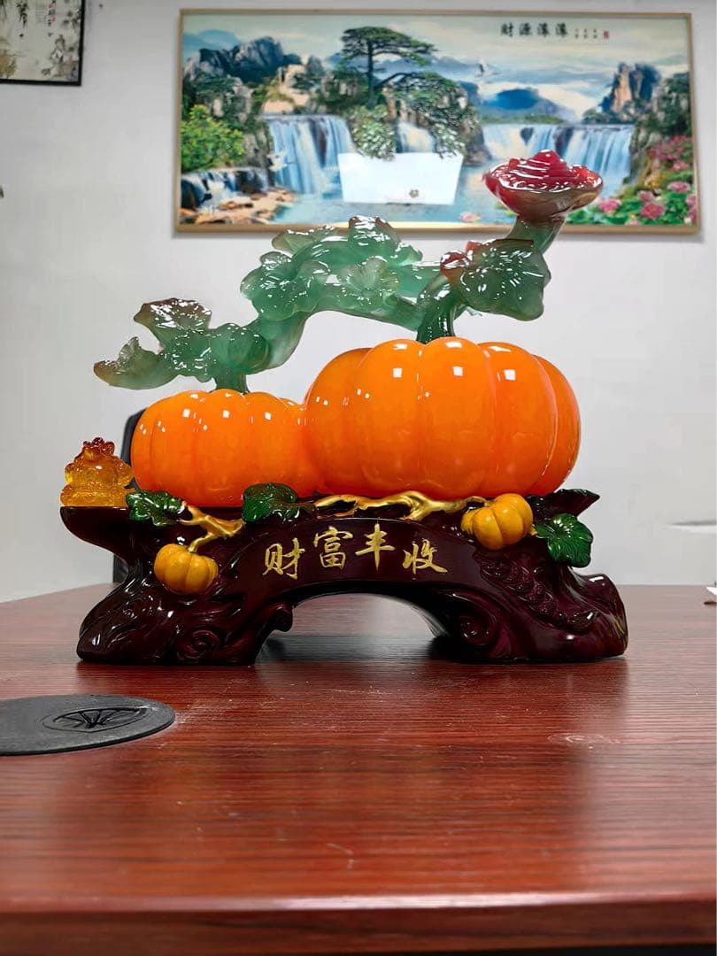 樹脂製カボチャ置物 財富の象徴
