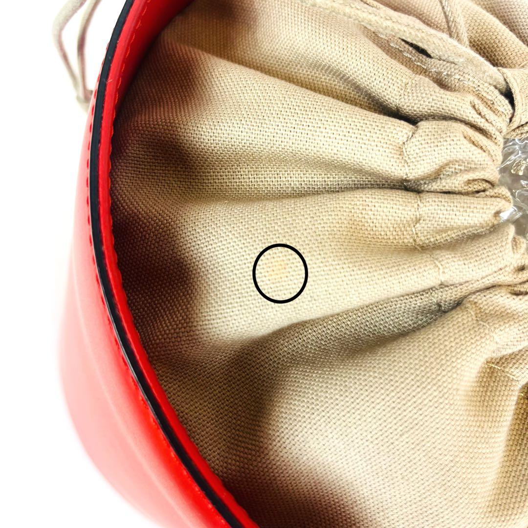 Plage バケツ型レザーバッグ レッド