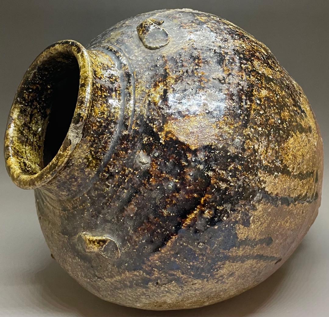 古常滑　三耳壺　胡麻だれ　大壺　32cm 　　　n577