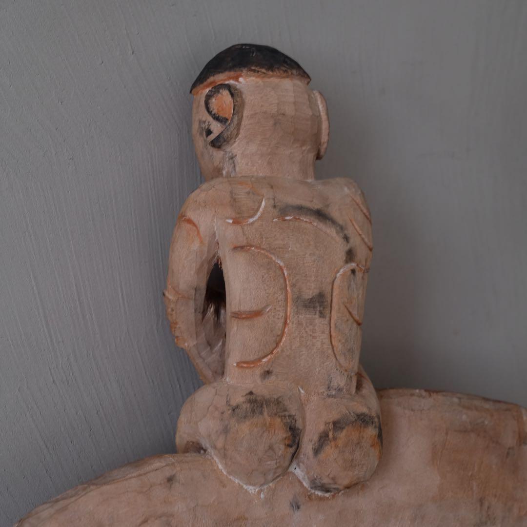 インドネシア パプア州 アスマット族 木彫盾A　プリミティブ アート 古美術