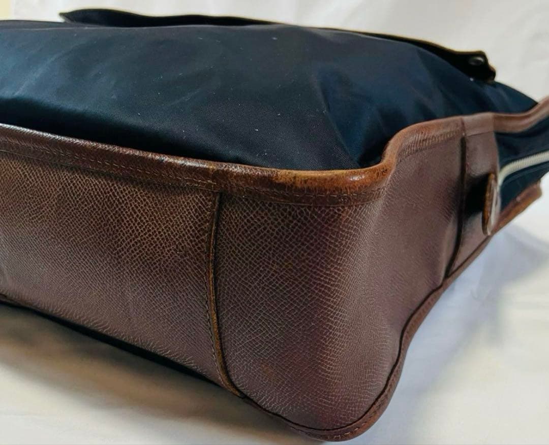 極美品 フェリージ ビジネスバッグ 高級本革レザー 濃茶 ブリーフケース