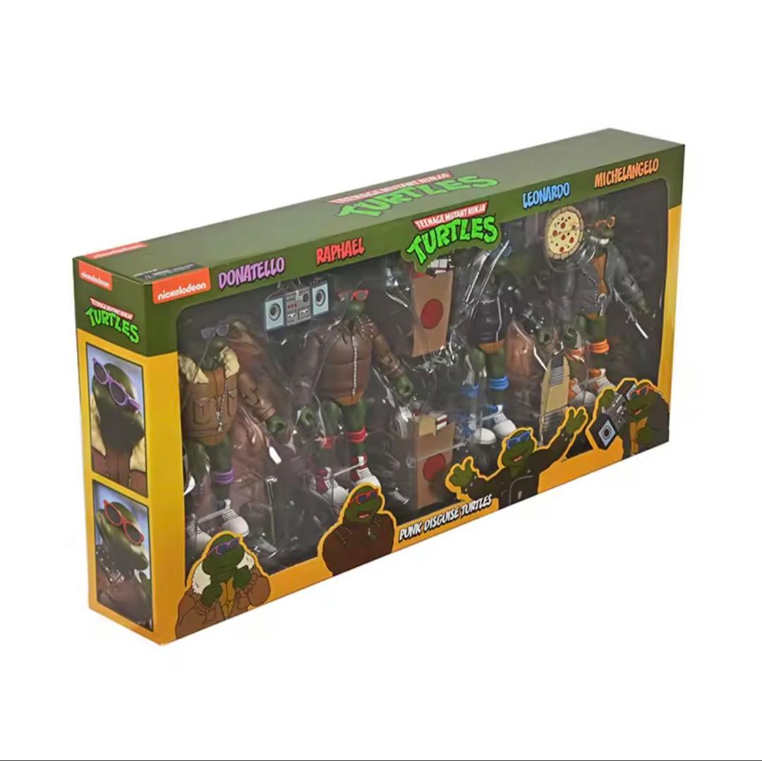 NECA TMNT ミュータントタートルズパンクディスガイズフィギュア4体セット