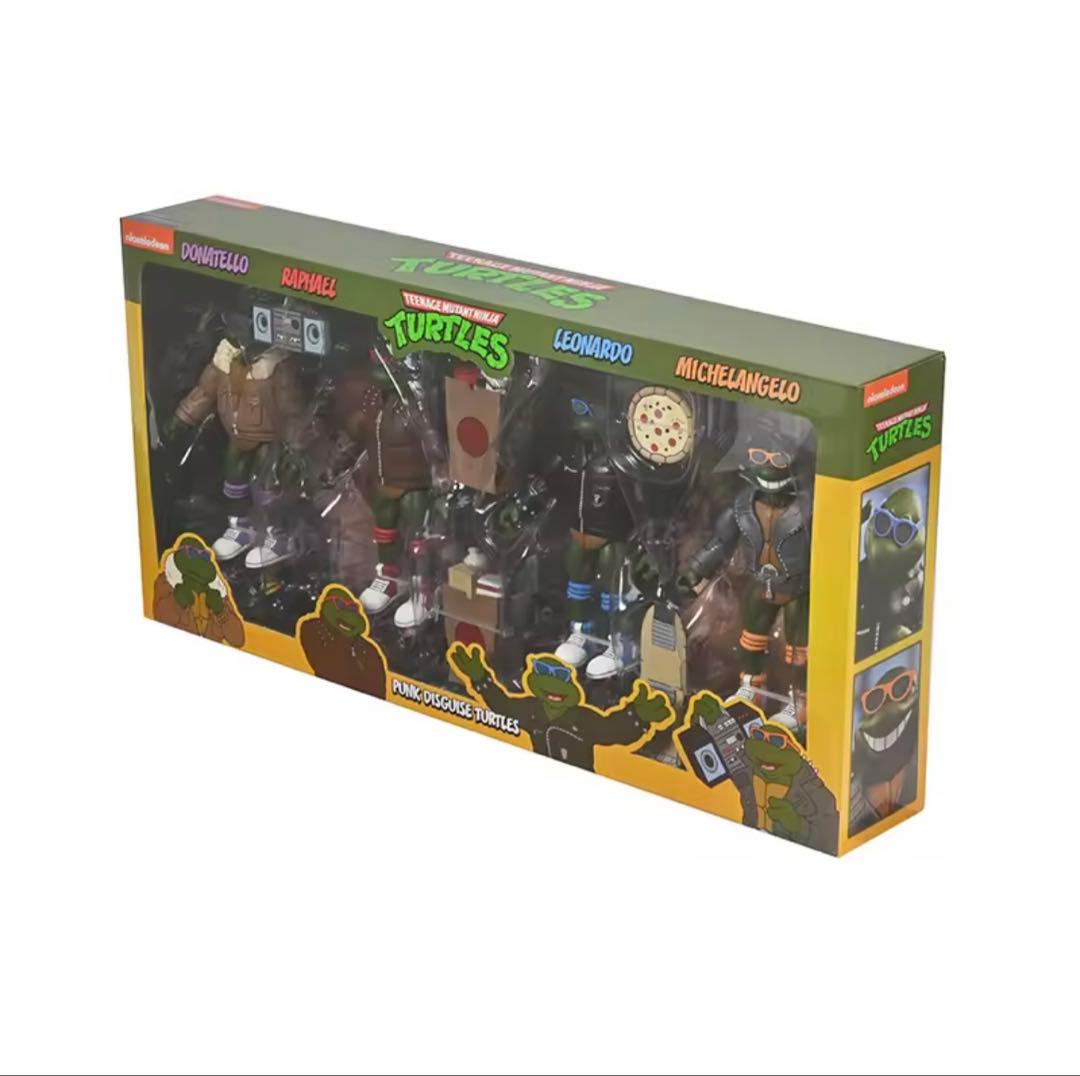 NECA TMNT ミュータントタートルズパンクディスガイズフィギュア4体セット