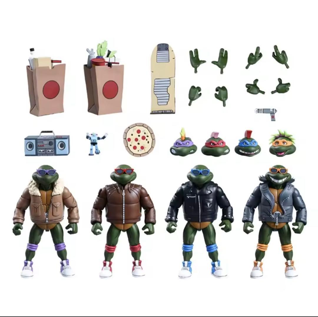 NECA TMNT ミュータントタートルズパンクディスガイズフィギュア4体セット