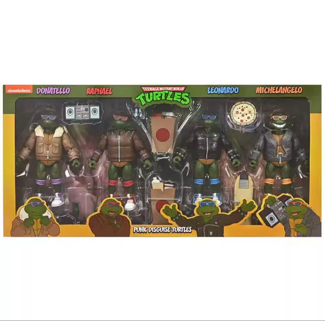 NECA TMNT ミュータントタートルズパンクディスガイズフィギュア4体セット
