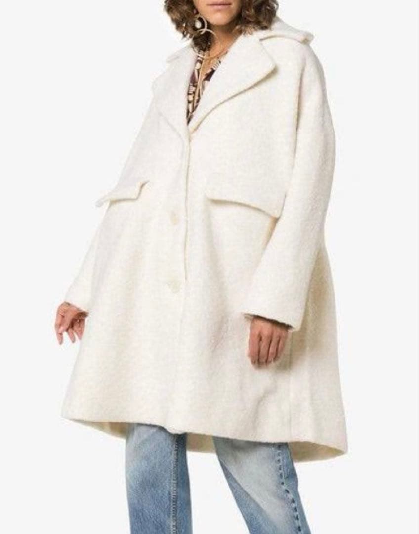 美品✨【GANNI】 ガニー FENN オーバーサイズ コート アイボリー