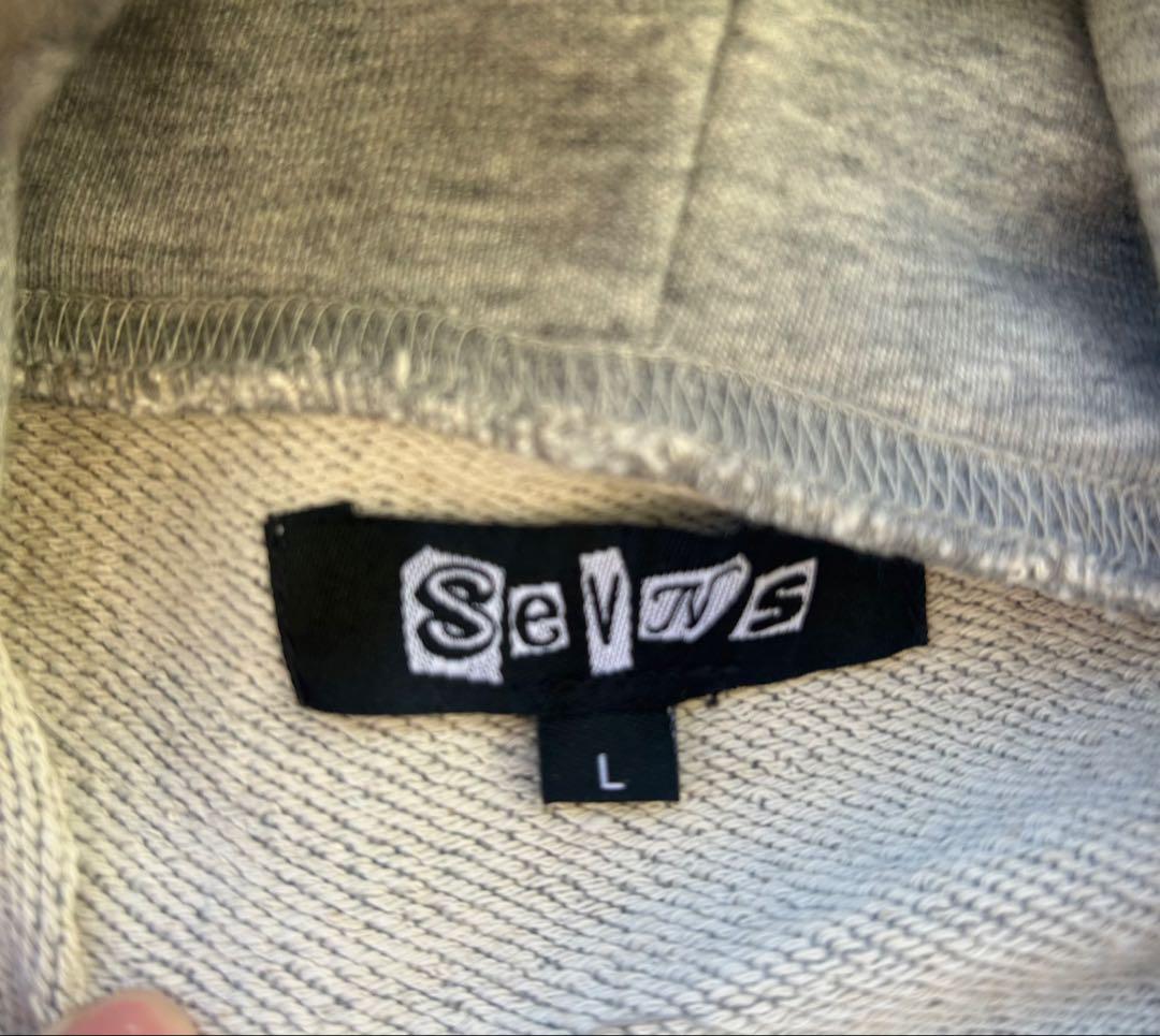 sevns fur zip up hoodie gray who28着用　y2k