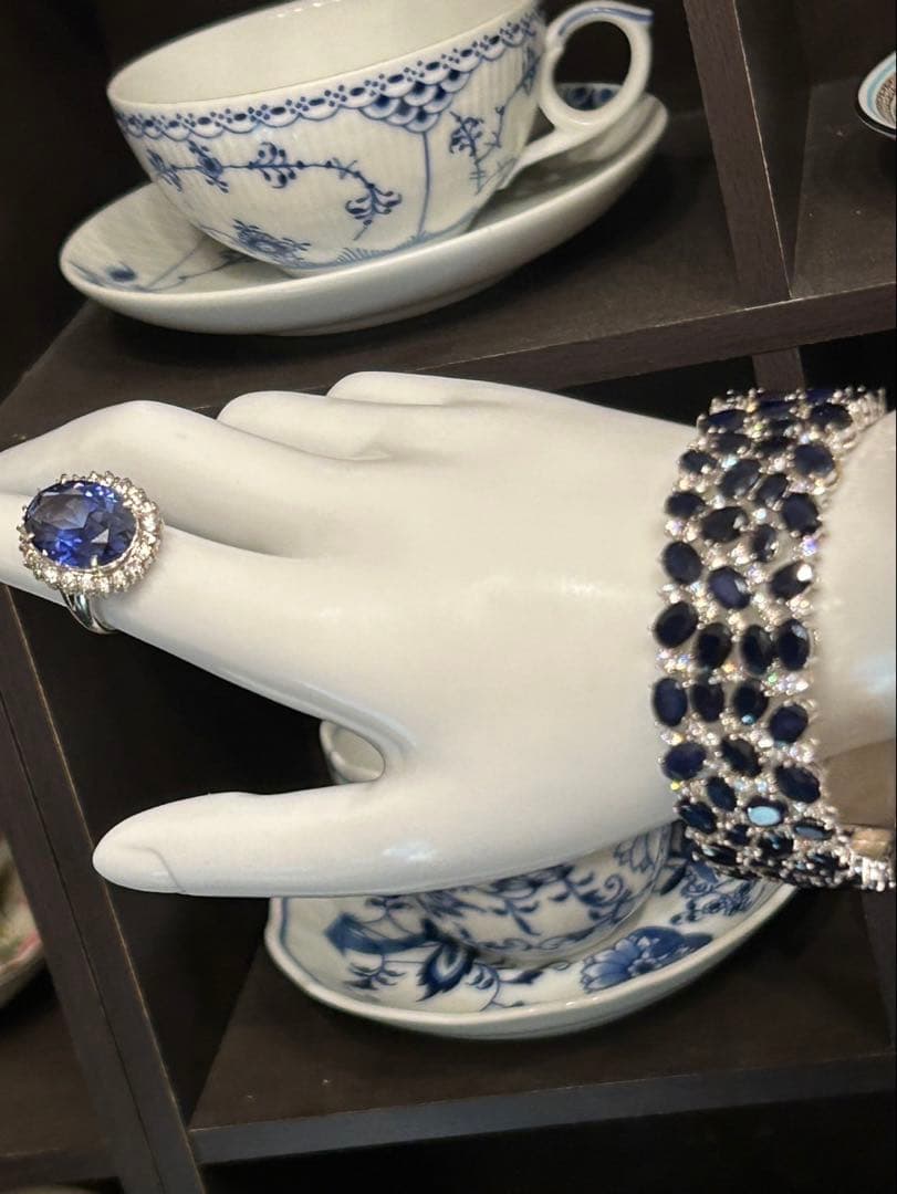 即*中様 天然石サファイアバングル