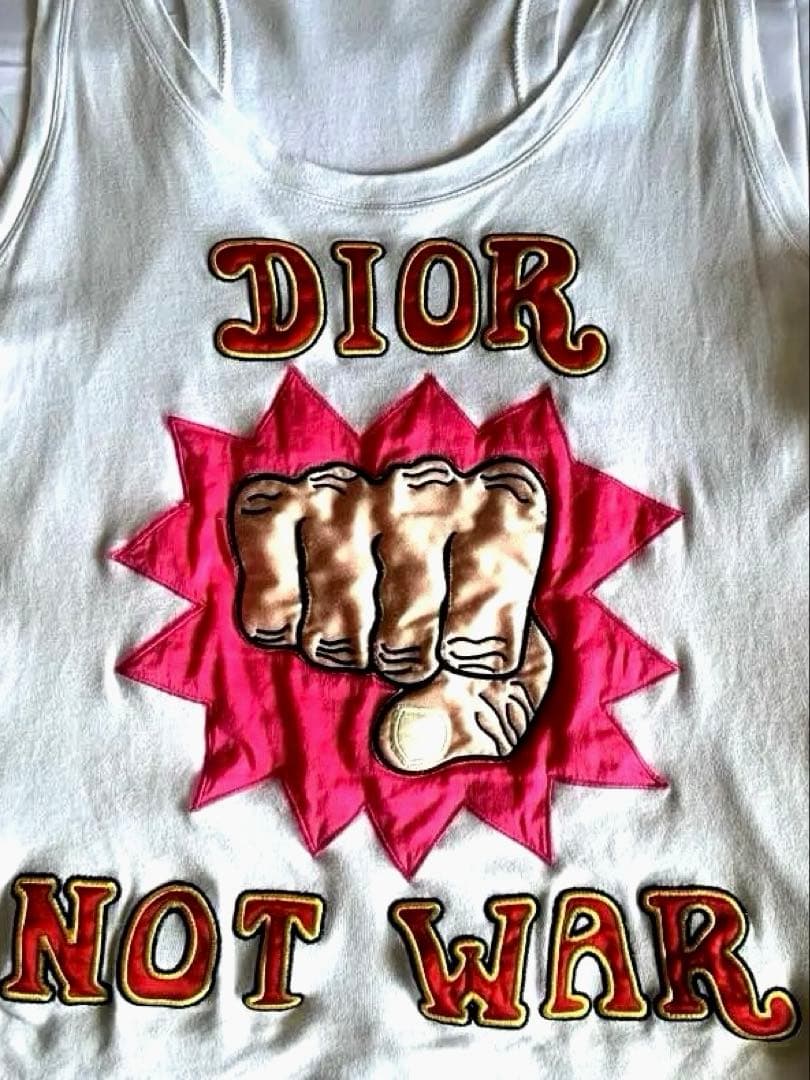 ⭐️Christian Dior タンクトップ✨NOT WAR ✨　　　訳あり価格