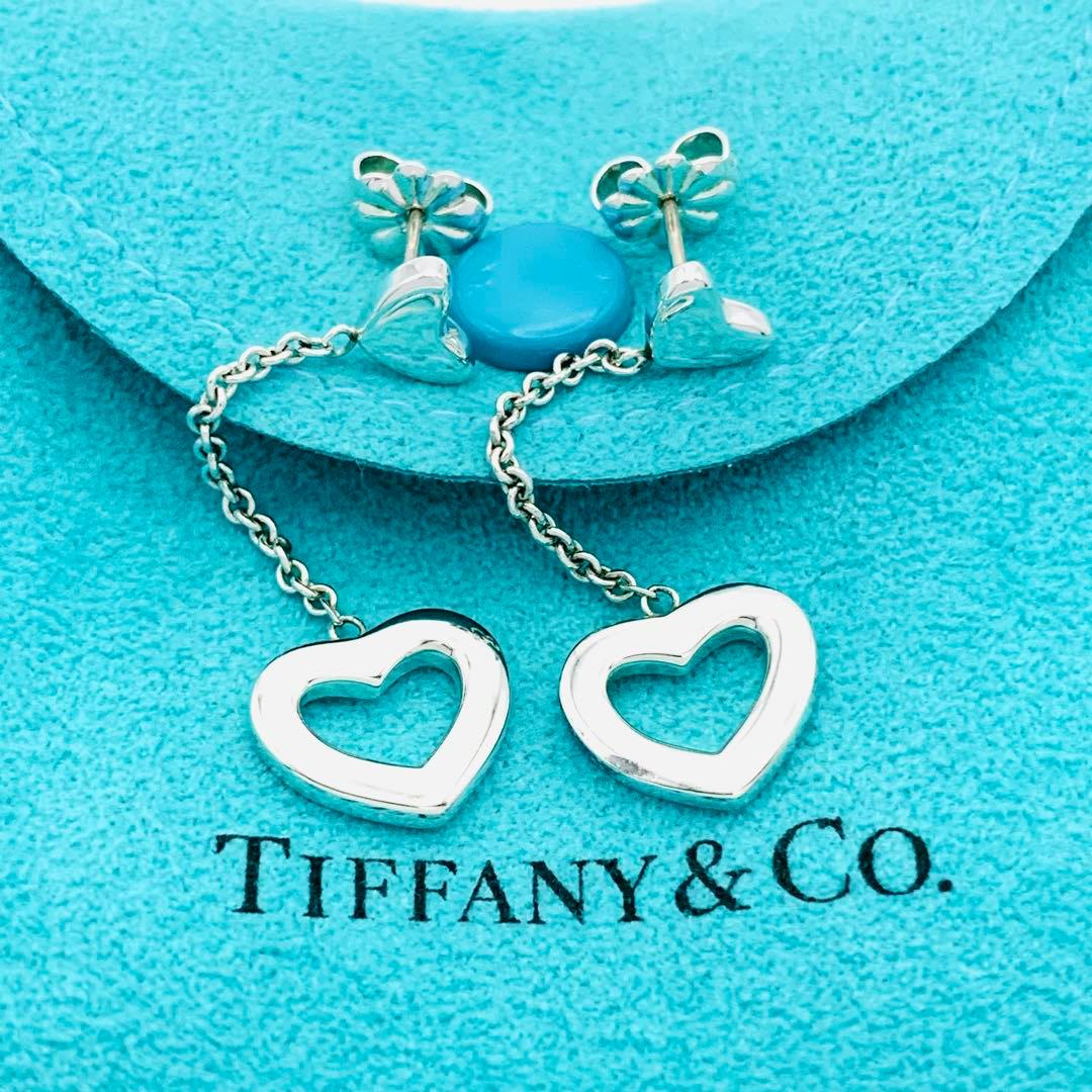 極美品 ティファニー ハートリング ドロップ ピアス シルバー925