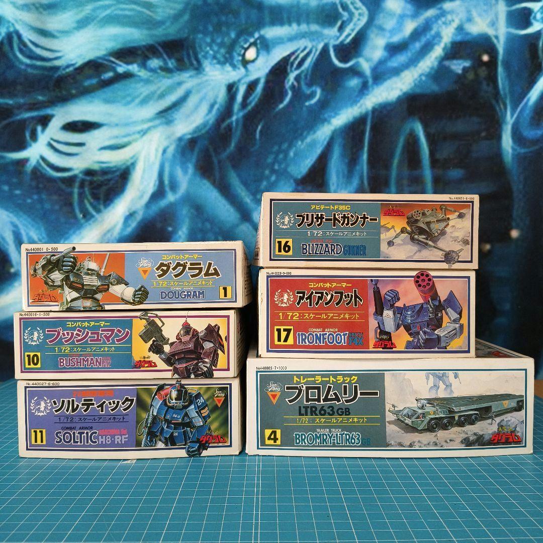 004 未組立 タカラ 太陽の牙ダグラム プラモデル 6点セット