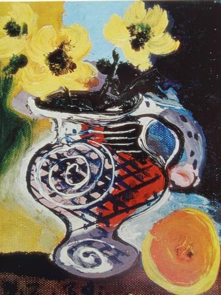 パブロ・ピカソ、花瓶と花と果物、希少な額装用限定画集より、新品額装付