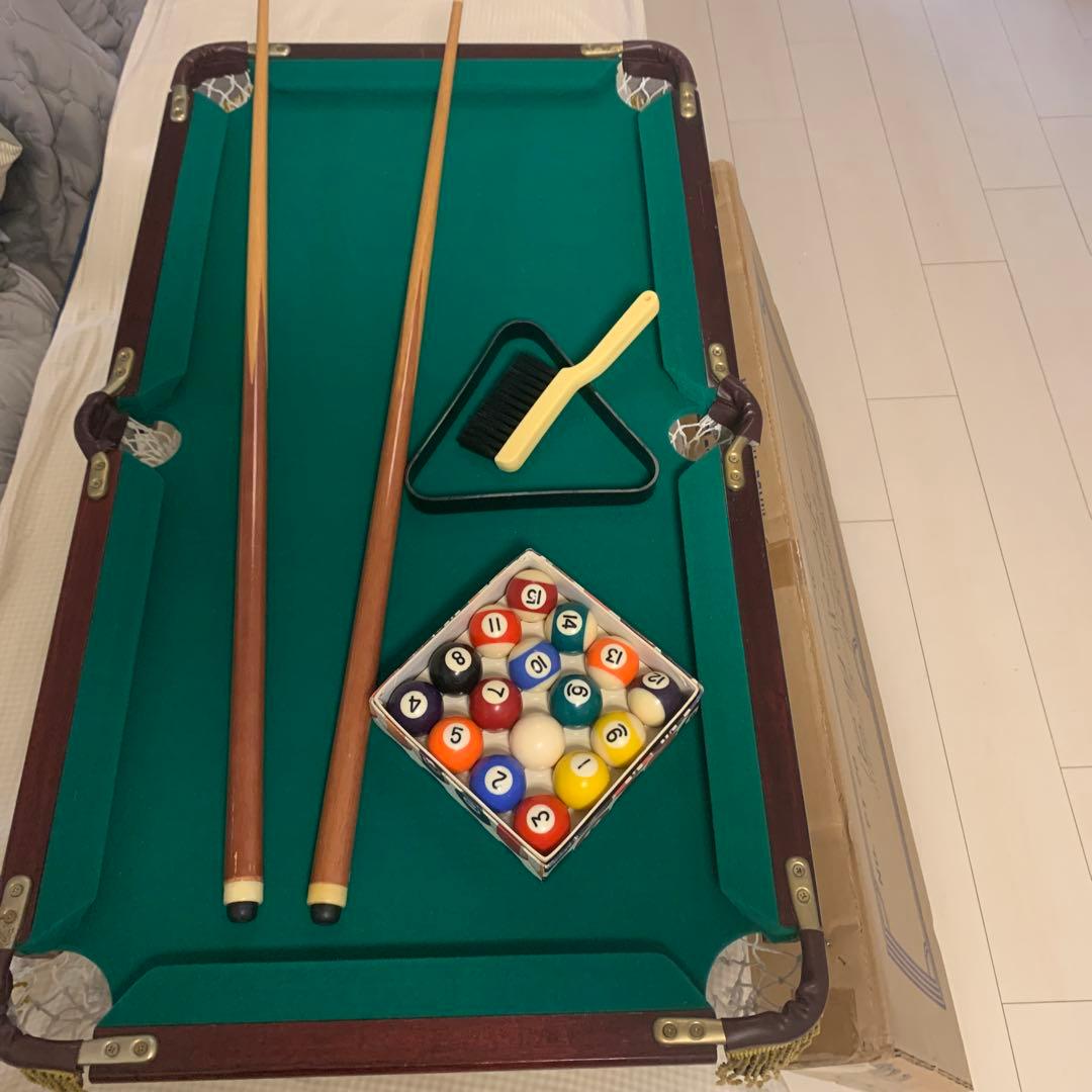 ビリヤード（中サイズ）台　その他セット（本文にて）　美品
